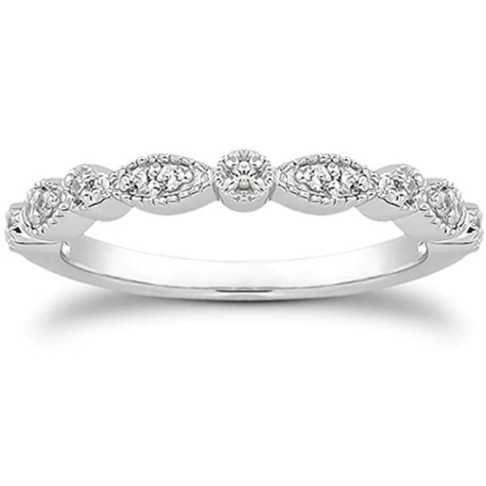 Cubic Zirconia Eternity Wedding Band